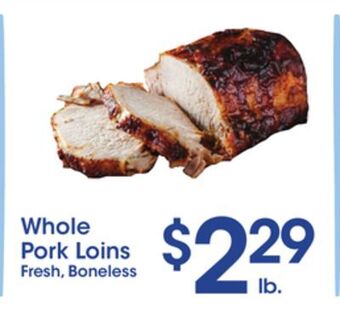 Price Rite Whole pork loins offer