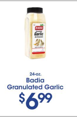 Price Rite Badia granulated garlic offer