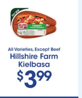 Price Rite Hillshire farm kielbasa offer