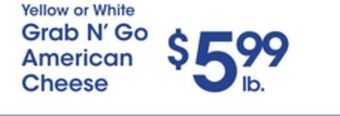Price Rite Grab n' go american cheese offer