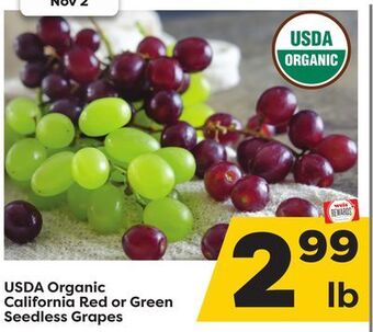 Weis Markets California red or green seedless grapes offer