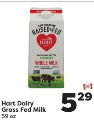 Weis Markets Hart dairy grass fed milk offer