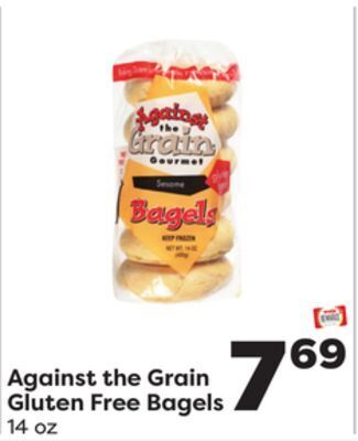 Weis Markets Against the grain gluten free bagels offer