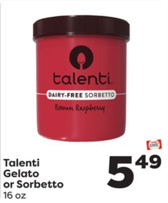 Weis Markets Talenti gelato or sorbetto offer