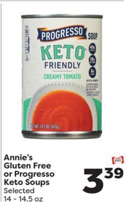 Weis Markets Annie's gluten free or progresso keto soups offer