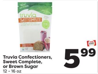 Weis Markets Truvia confectioners, sweet complete, or brown sugar offer