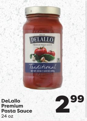 Weis Markets Delallo premium pasta sauce offer