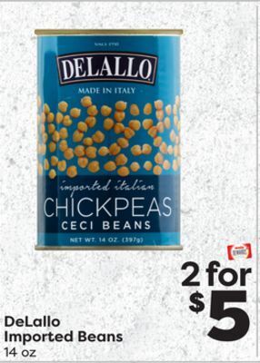 Weis Markets Delallo imported beans offer