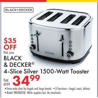 Boscov's Black & decker® 4-slice silver 1500-watt toaster offer