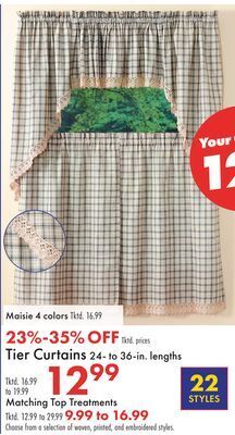 Boscov's Tier curtains offer