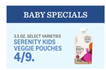 Kings Food Markets Serenity kids veggie pouches offer