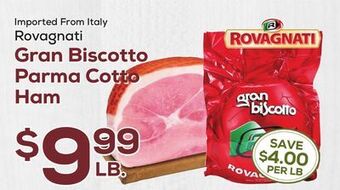 DeCicco & Sons Rovagnati gran biscotto parma cotto ham offer