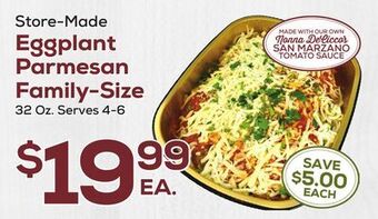 DeCicco & Sons Eggplant parmesan family-size offer