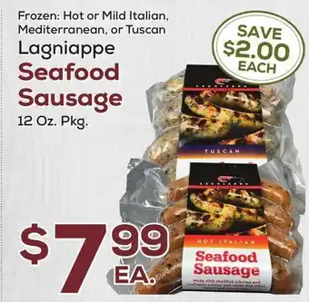 DeCicco & Sons Lagniappe seafood sausage offer