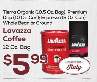 DeCicco & Sons Lavazza coffee 12 oz. bag offer
