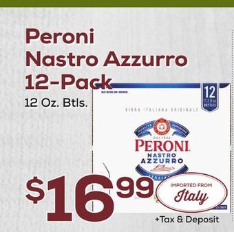 DeCicco & Sons Peroni nastro azzurro 12-pack offer