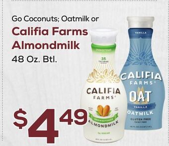 DeCicco & Sons Califia farms almondmilk offer
