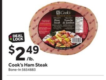 Stop&Shop Cook's ham steak offer