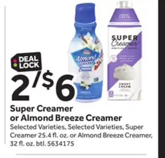 Stop&Shop Super creamer or almond breeze creamer offer