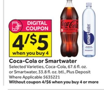 Stop&Shop Coca-cola or smartwater offer