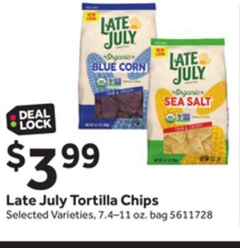 Stop&Shop Late july tortilla chips offer