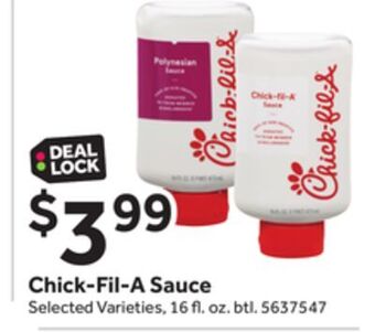 Stop&Shop Chick-fil-a sauce offer
