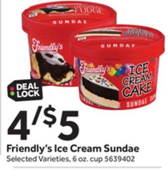 Stop&Shop Friendly's ice cream sundae offer