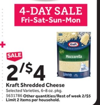 Stop&Shop Kraft shredded cheese offer