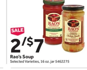 Stop&Shop Rao's soup offer