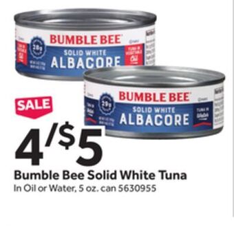 Stop&Shop Bumble bee solid white tuna offer