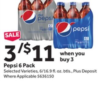Stop&Shop Pepsi 6 pack offer