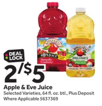 Stop&Shop Apple & eve juice offer