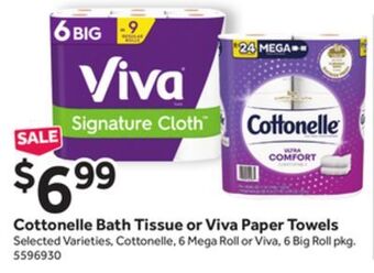Stop&Shop Cottonelle bath tissue or viva paper towels offer