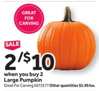 Stop&Shop Large pumpkin offer