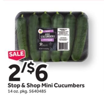 Stop&Shop Stop & shop mini cucumbers offer