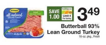 The Fresh Grocer 93% lean ground turkey offer