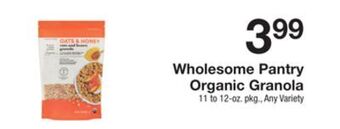The Fresh Grocer Organic granola offer