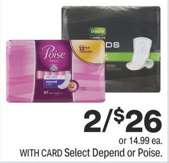 CVS Select depend or poise offer