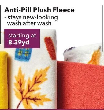 JOANN Anti-pill plush fleece offer
