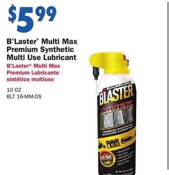 Carquest B'laster® multi max premium synthetic multi use lubricant offer