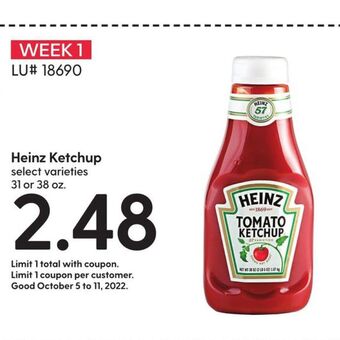 Hy-Vee Heinz ketchup offer
