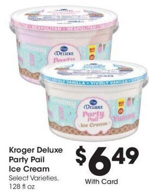 Kroger Kroger Deluxe Party Pail Ice Cream offer