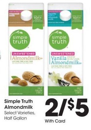 Kroger Simple Truth Almondmilk offer