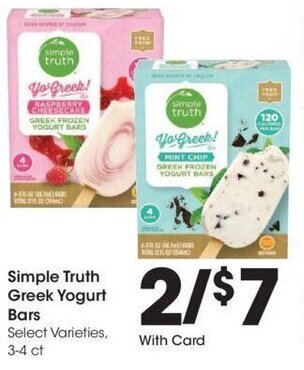 Kroger Simple Truth Greek Yogurt Bars offer