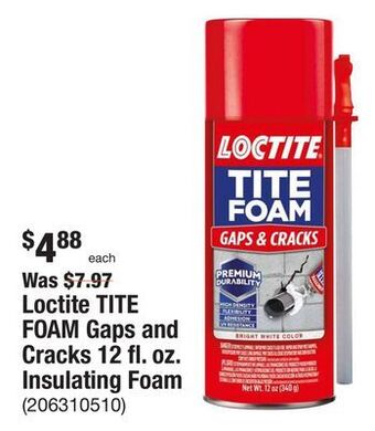 The Home Depot Loctite tite foam gaps and cracks 12 fl. oz. insulating foam offer