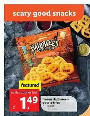Lidl Frozen halloween potato fries offer