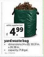 Lidl Yard waste bag offer