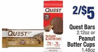 Kinney Drugs Quest bars or peanut butter cups offer
