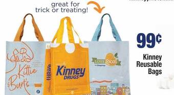 Kinney Drugs Kinney reusable bags offer