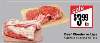 Rancho Markets Beef cheeks or lips offer